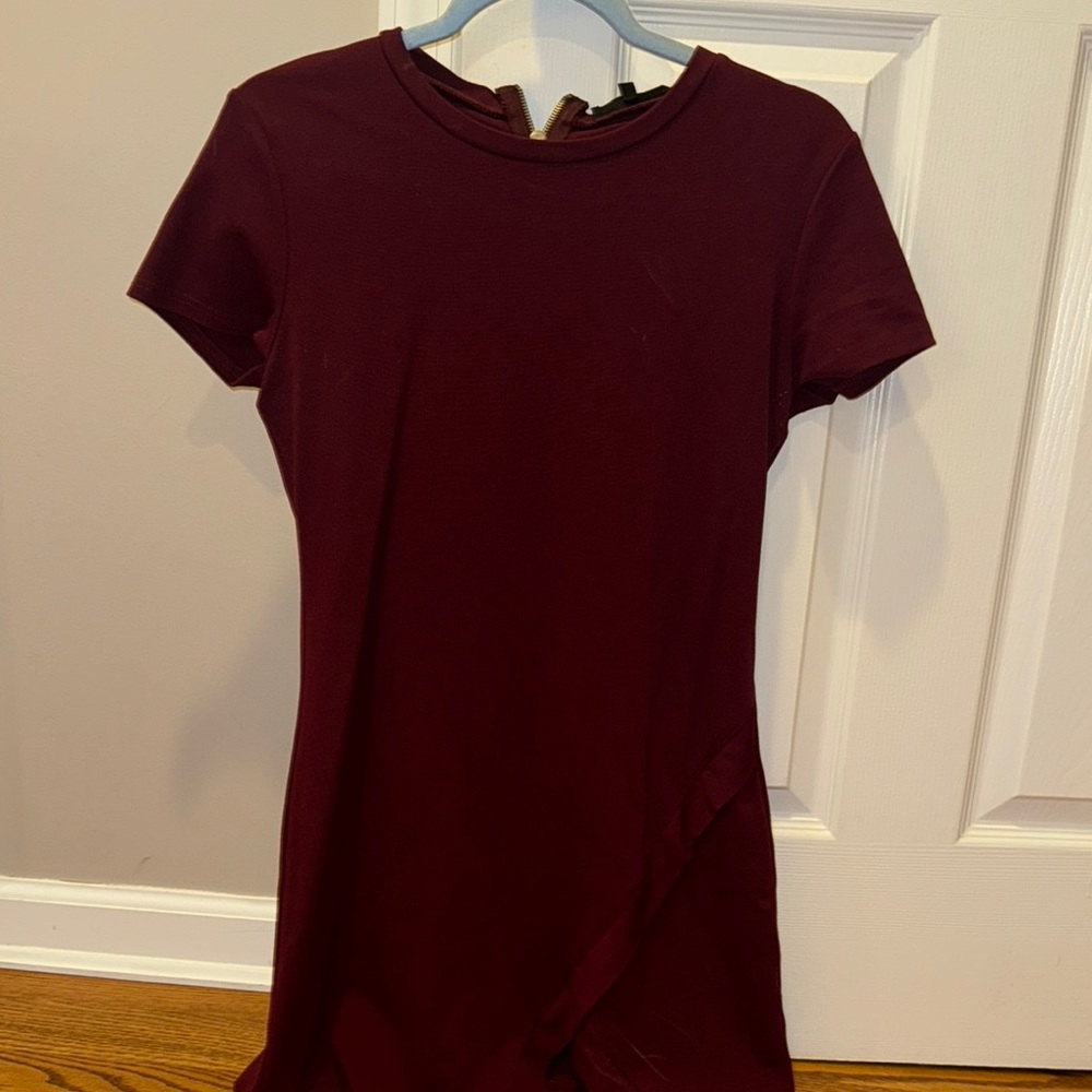 Olivaceous Burgundy Mini Dress